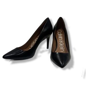 Calvin Klein Gayle Kid Skin Black Pumps 7.5